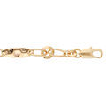 Bracelet en plaqu&eacute; or mailles ovales et rondes avec plaquettes ovales 16+4cm Artemare
