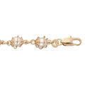 Bracelets sur Artemare : Bracelet en plaqu&eacute; or boules blanches 16+3cm