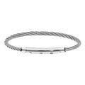 Bracelet en acier pour charms medium homme c&acirc;ble et fermoir t&eacute;lescopique 21cm r&eacute;glable 20 et 19cm Artemare