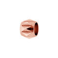Charms Thabora m&eacute;dium en acier et PVD rose boule avec ciselage losange Artemare