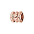 Charms Thabora m&eacute;dium en acier forme tube cisel&eacute; PVD rose Artemare