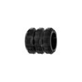 Charms Thabora m&eacute;dium en acier forme tube cisel&eacute; PVD noir Artemare