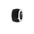 Charms Thabora m&eacute;dium en acier forme tonneau aspect bois noir Artemare