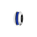 Charms Thabora m&eacute;dium en acier rondelle avec caoutchouc bleu fonc&eacute; Artemare