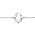 Bracelet en argent rhodi&eacute; cha&icirc;ne avec fer &agrave; cheval 16+3cm Artemare