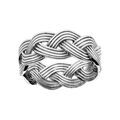 Bagues sur Artemare : Bague en argent rhodi&eacute; massif tresse large