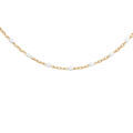 Collier en Argent et dorure jaune avec perles blanches 40+5cm