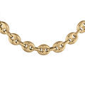 Chaine sur Artemare : Collier en acier et PVD jaune maille grain caf&eacute; massive - largeur 9mm longueur 55cm