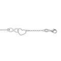 Bracelet en argent rhodi&eacute; cha&icirc;ne avec coeurs et infinis entremel&eacute;s 16+3cm Artemare