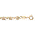 Bracelet en argent et dorureaune petite pastilles serr&eacute;es diamant&eacute;es 16+3cm Artemare