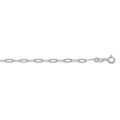 Bracelet en argent rhodi&eacute; maille rectangulaire largeur 2,6mm longueur 15+3cm Artemare