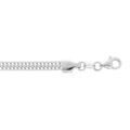 Bracelet en argent rhodi&eacute; maille serr&eacute;e large 18cm Artemare