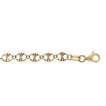 Chaine sur Artemare : Bracelet en argent et dorure jaune pastilles diamant&eacute;s 16+3cm