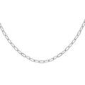 Cha&icirc;ne en argent rhodi&eacute; maille rectangulaire largeur 1,8mm longueur 50cm Artemare