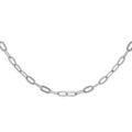 Cha&icirc;ne en argent rhodi&eacute; maille rectangulaire largeur 2,3mm longueur 45cm