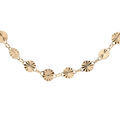 Chaine sur Artemare : Collier en argent et dorure jaune mailles pastilles diamant&eacute;es 40+4cm