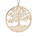 Colliers sur Artemare : Collier en argent et dorure jaune cha&icirc;ne avec pendentif arbre de vie 42+3cm