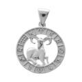 Pendentifs sur Artemare : Pendentif en argent rhodi&eacute; m&eacute;daille zodiaque B&eacute;lier