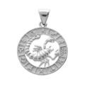 Pendentifs sur Artemare : Pendentif en argent rhodi&eacute; m&eacute;daille zodiaque Scorpion