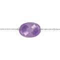 Bracelet en acier cha&icirc;ne avec pierre naturelle Am&eacute;trine (cr&eacute;ativit&eacute; & s&eacute;r&eacute;nit&eacute;) 15+3cm Artemare
