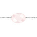 Bracelet en acier cha&icirc;ne avec pierre naturelle Quartz rose (amour & paix) 15+3cm Artemare