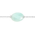 Bracelet en acier cha&icirc;ne avec pierre naturelle Amazonite (tendresse & positivit&eacute;) 15+3cm Artemare