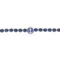 Bracelets sur Artemare : Bracelet en acier et PVD bleu perles et motif ancre 18+3cm