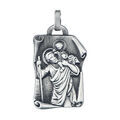 Pendentifs sur Artemare : Pendentif en acier parchemin motif Saint Christophe