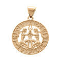 Pendentifs sur Artemare : Pendentif en vermeil m&eacute;daille zodiaque G&eacute;meaux