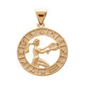 Pendentifs sur Artemare : Pendentif en vermeil m&eacute;daille zodiaque Vierge