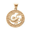 Pendentifs sur Artemare : Pendentif en vermeil m&eacute;daille zodiaque Scorpion