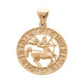 Pendentif en vermeil m&eacute;daille zodiaque Sagittaire Artemare