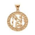 Pendentifs sur Artemare : Pendentif en vermeil m&eacute;daille zodiaque Verseau