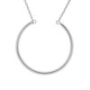 Collier en argent massif rhodi&eacute; cercle charms 40+5cm