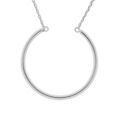 Collier en argent massif rhodi&eacute; cercle charms 50+5cm Artemare