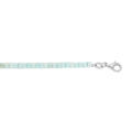 Bracelet en argent rhodi&eacute; rondelles pierre Turquoise v&eacute;ritable 17+3cm