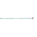 Chaine sur Artemare : Cha&icirc;ne de cheville en argent rhodi&eacute; avec rondelles pierre turquoise v&eacute;ritable 23+3cm