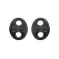 Boucles d'oreille sur Artemare : Boucles d'oreille en acier et PVD noir maille grain de caf&eacute; massive 10*8mm et fermoir poussette
