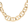 Collier en acier et PVD jaune grosse maille marine longueur 50cm