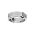 Bagues sur Artemare : Bague en acier forme &eacute;crou facett&eacute; &agrave; graver d'initiales uniquement