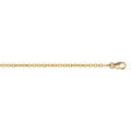 Cha&icirc;ne en plaqu&eacute; or maille for&ccedil;at 2mm et longueur 42cm