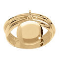 Bagues sur Artemare : Bague plaqu&eacute; or multi anneaux avec pampille lisse &agrave; graver (uniquement le verso)