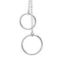 Colliers sur Artemare : Collier en argent rhodi&eacute; forme Y avec 2 anneaux 42,5cm
