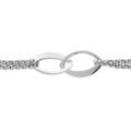 Bracelet en acier double cha&icirc;ne avec pastilles ovales 17+3cm Artemare