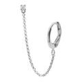 Boucles d'oreille sur Artemare : Boucles d'oreille "Ear Cuff" en argent rhodi&eacute; cha&icirc;nette avec cr&eacute;ole (unitaire)