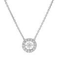 Collier en argent rhodi&eacute; cha&icirc;ne avec &eacute;toile du nord oxydes blancs sertis 38+4cm Artemare