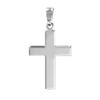 Pendentif en argent rhodi&eacute; grande croix lisse &agrave; graver
