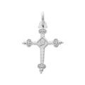 Pendentifs sur Artemare : Pendentif en argent platin&eacute; croix de Savoie motif recto/verso moyen mod&egrave;le
