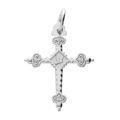 Pendentifs sur Artemare : Pendentif en argent platin&eacute; croix de Savoie motif recto/verso grand mod&egrave;le