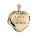 Pendentifs sur Artemare : Pendentif en argent et dorure jaune cassolette coeur &agrave; graver 20mm (1 ou 2 photos droite et gauche)